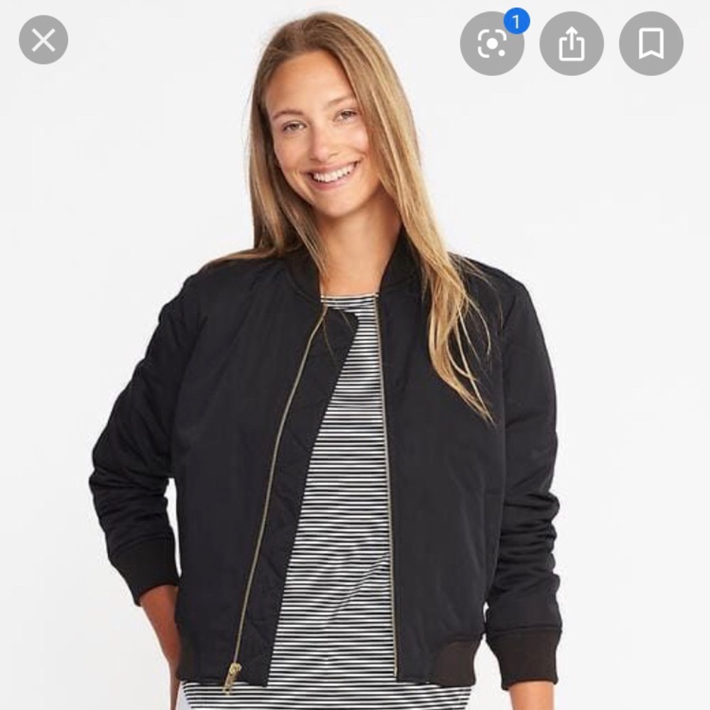 Old Navy Black Bomber Jacket